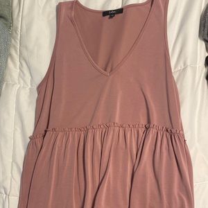 Positively Radiant Mauve Pink Tiered Babydoll Tank Top